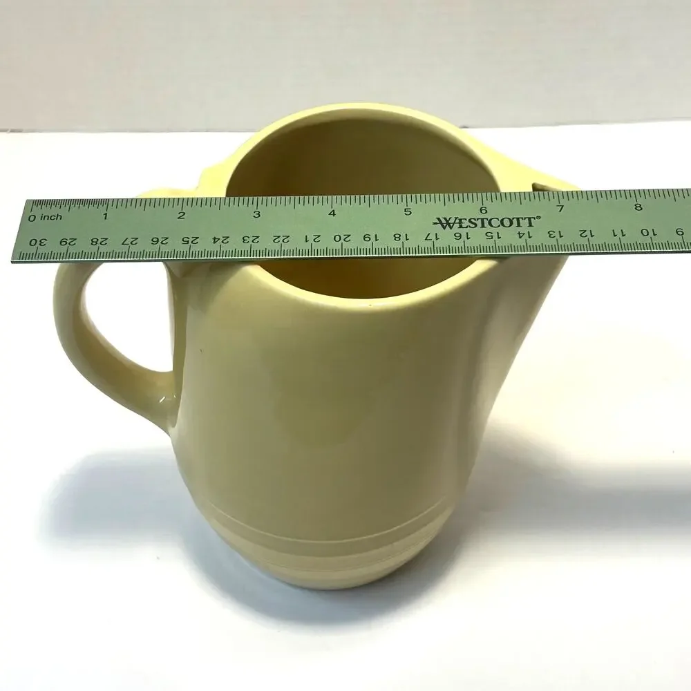 Vintage Hall Art Deco Yellow Ceramic Refrigerator‎ Pitcher - Picture 10 of 10